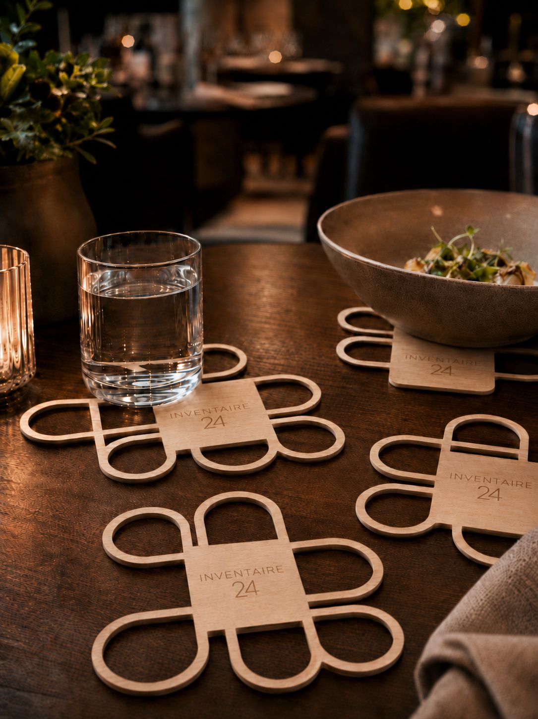 Dessous de verre bois