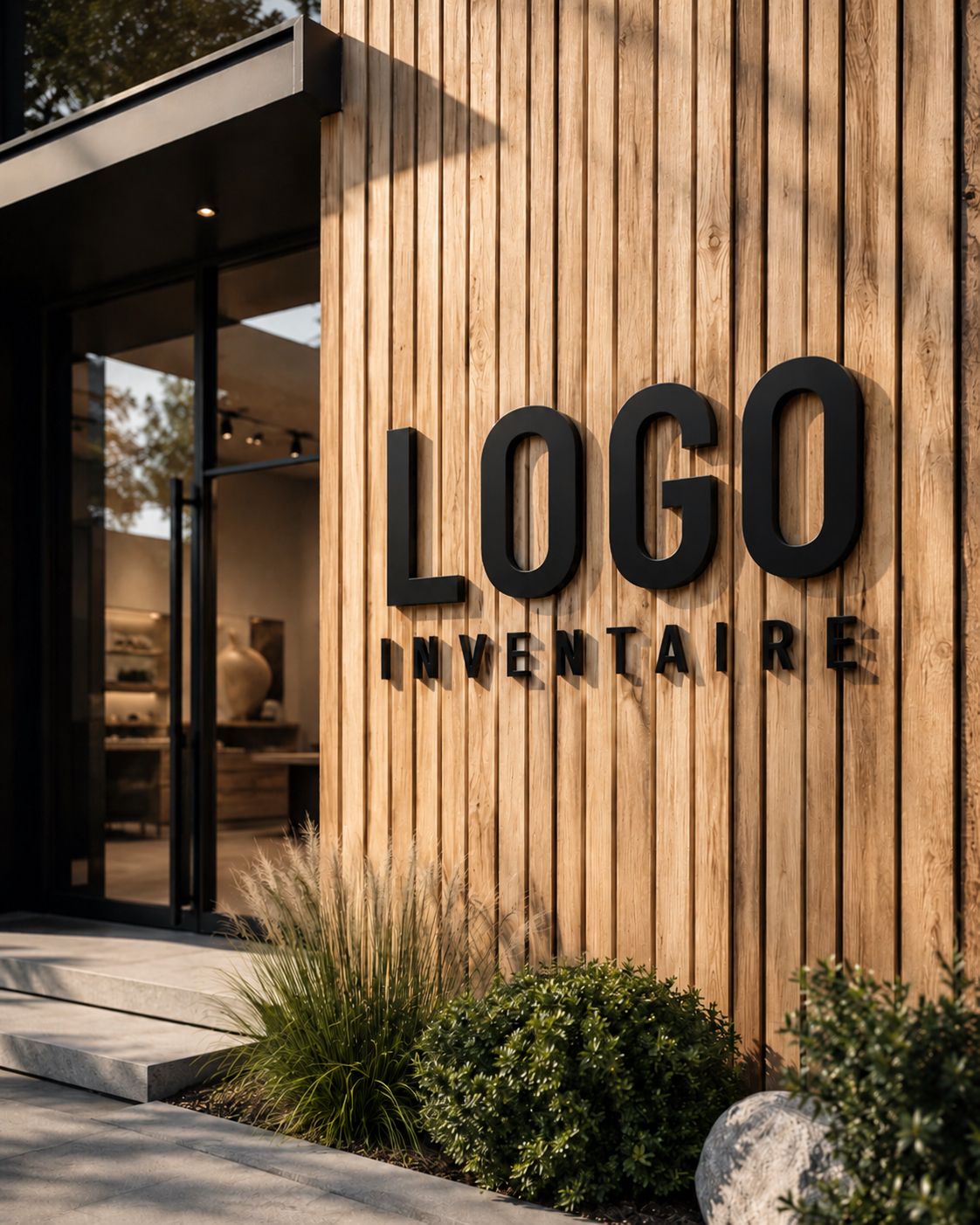 Logo mural 3D façade