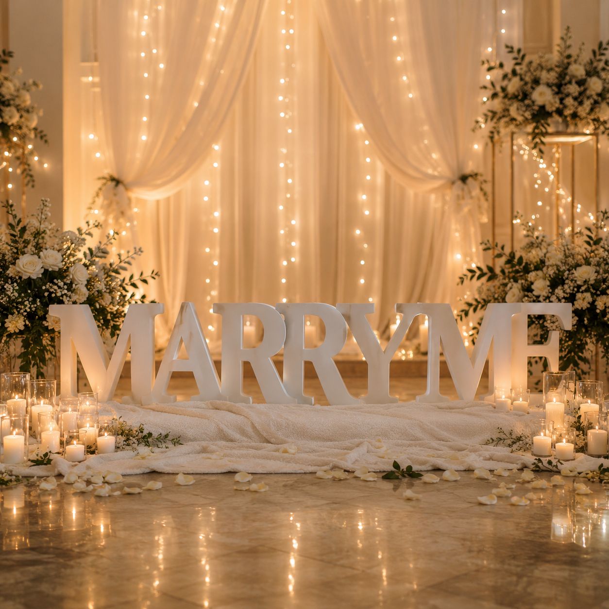 Lettres géantes mariage