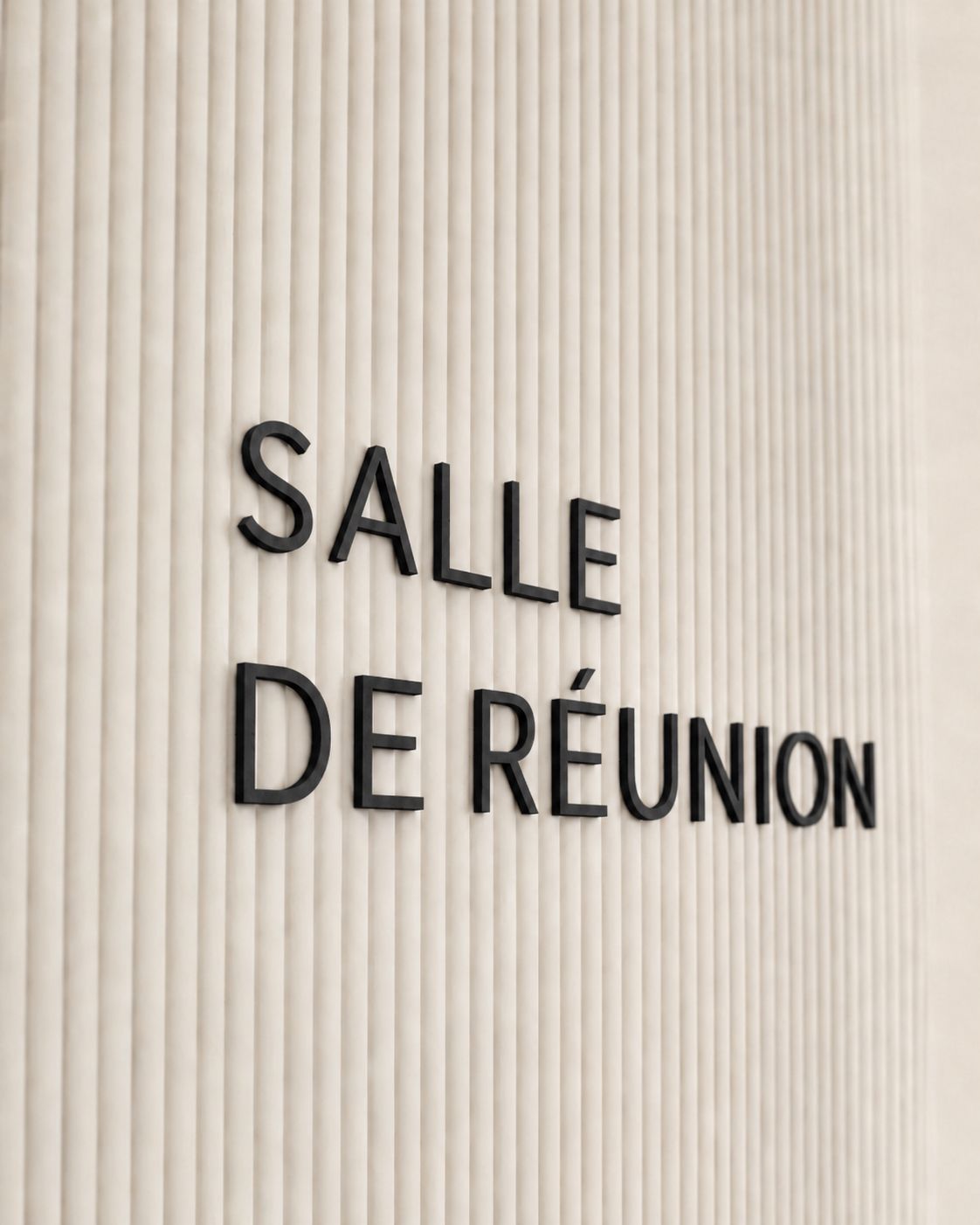 Lettres 3D salle réunion