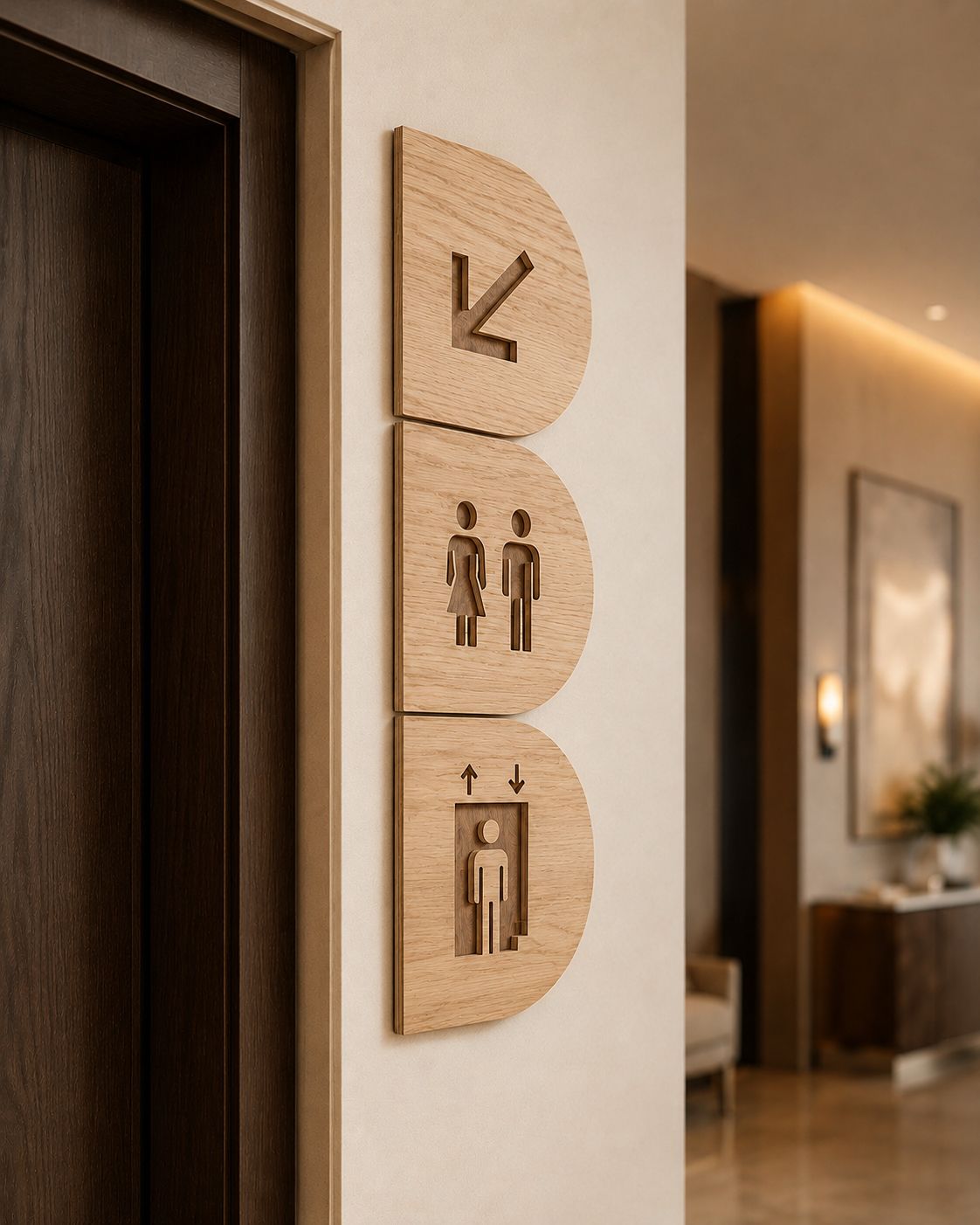 Signalétique modulaire bois