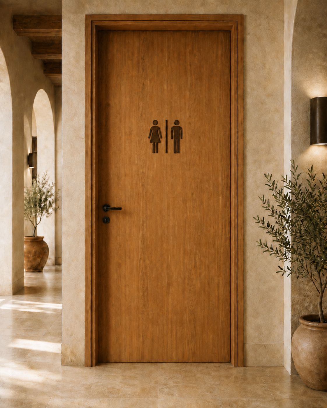 Signalétique toilettes porte